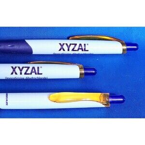 3 Xyzal Papermate Drug Rep Ink Pens New Pharma Collectible Promo Swag